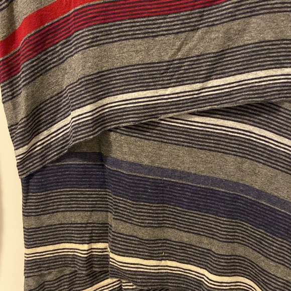 Anthropologie Bailey44 overlapping cotton dress in navy, burgundy, white, grey - Picture 2 of 5